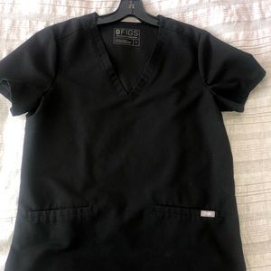 Figs women’s scrub top in Black -size S